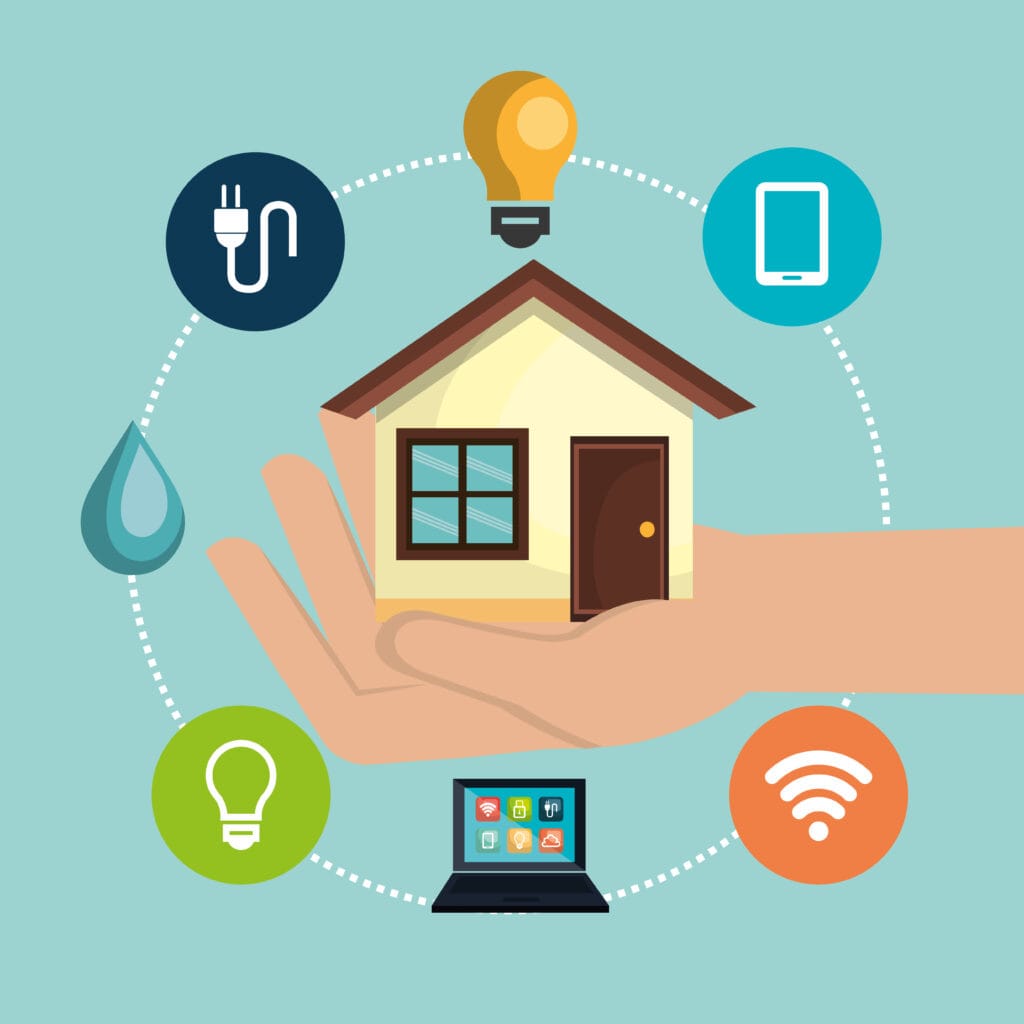 smart home technology set icons - HEEC Massachusetts