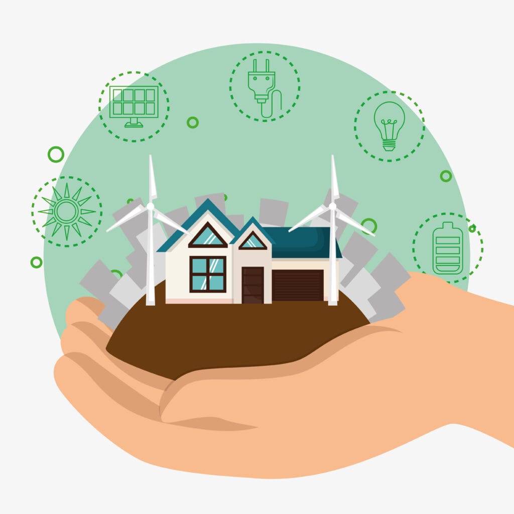 house with save the world icons - HEEC Massachusetts
