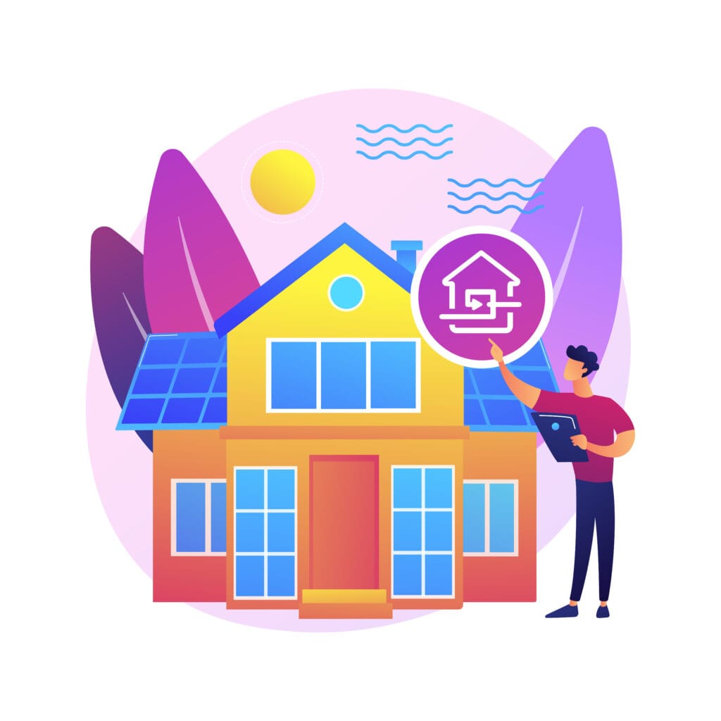 Passive house abstract concept vector illustration. - HEEC Massachusetts