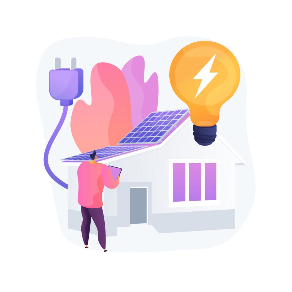 Energy-plus house abstract concept vector illustration. - HEEC Massachusetts