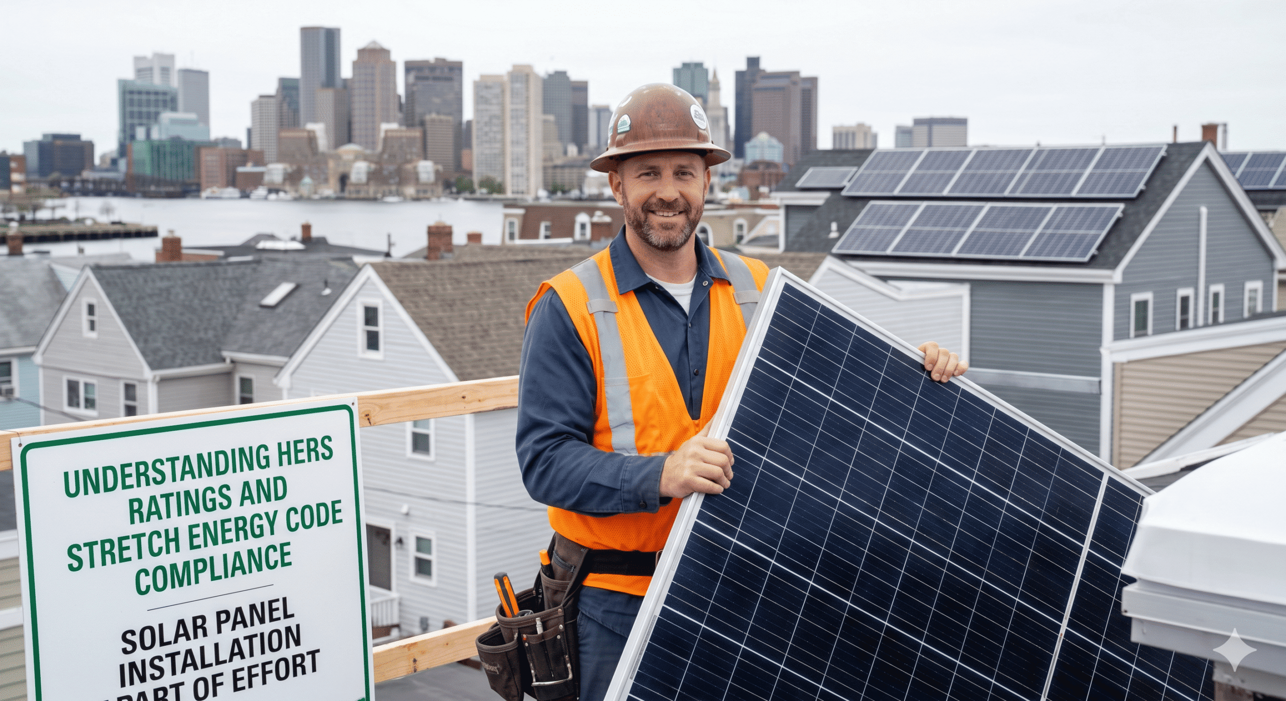 HERS rating and stretch energy code compliance East Boston Massachusetts residential buildings