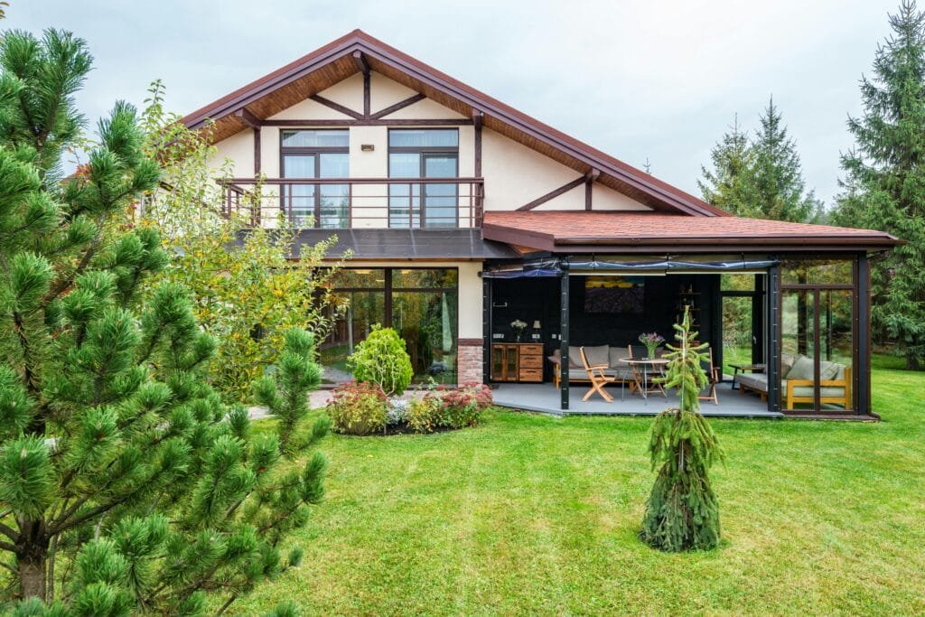 Timber chalet-style home with a broad green lawn - ENERGY STAR certification in Lynn, MA