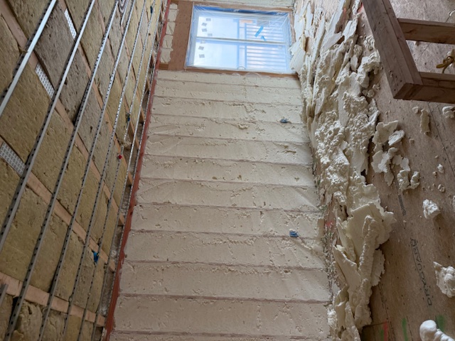 Spray foam insulation on walls and ceiling in Chilmark, MA